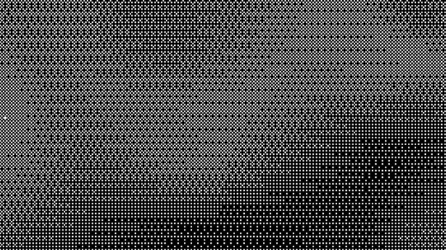 Abstract bitmap dithered pixel gradients with 8-bit halftone texture&mdash;vintage video and retro game vibes. Y2K pixelation, grain, gradation, and noise in a bold vintage vector-style creative concept.