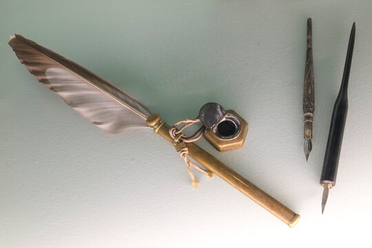 Lisbon, Portugal,Europe Antique pen and quill