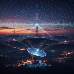 Signal transmission patterns showing broadcasting