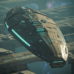 A stalwart protector of interstellar convoys this armored cruise
