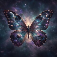 Butterfly Nebula A butterfly with wings made of nebulas stars an