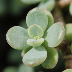 Crassula Leaf Fleshy elliptical to rounded with smooth surfaces