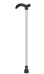 Silver walking sticks. vector illustration