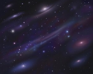 Obraz premium A stunning astronomical image of galaxy clusters and stars in deep space