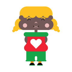 Cute Cartoon Girl Characters Illustration