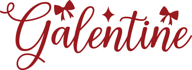 Galentine valentine typography text on plain white transparent isolated background for card, shirt, hoodie, sweatshirt, apparel, tag, mug, icon, poster or badge © AllYearRoundDesigns