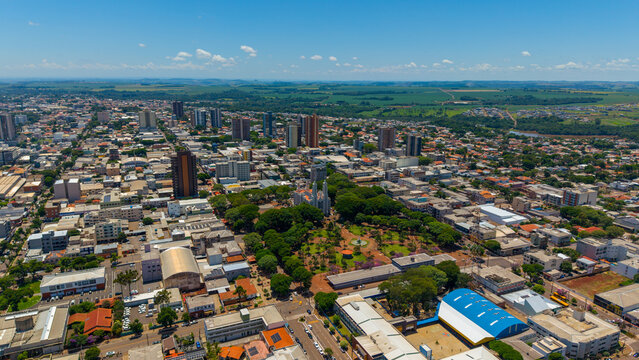 Campo Mour&atilde;o, Paran&aacute;, Brasil. Vista A&eacute;rea da cidade.