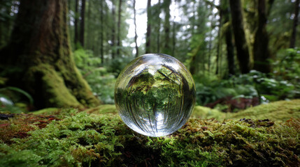 Planet Earth with clean air and nature relying on renewable resources. Ecological  alternative sustainable energy for an ecologically clean planet. Concept of ecology and environmental protection