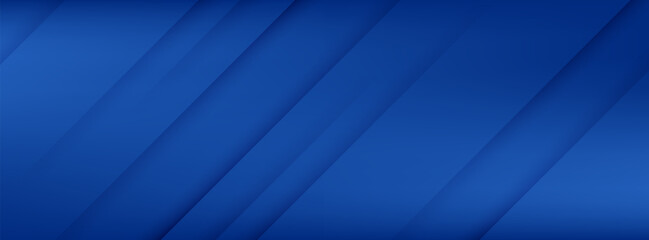 Obraz premium Modern abstract blue background with diagonal line. Simple graphic design element. Futuristic concept. Horizontal banner template. eps10, web