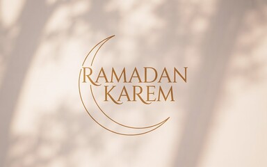 Minimal Modern Ramadan Kareem Design With Large Copy Space for Greeting and Social Media Use
