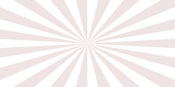 Retro vintage grunge white and pink radial burst sunburst ray pattern. Sunburst vector copyspace background. Vintage sunrays illustration swirl line. Abstract circuses, stripe background design.	