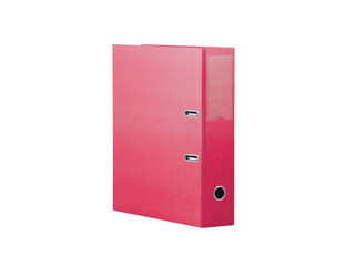 Pink Ring Binder with Metal Edging and Handle Hole