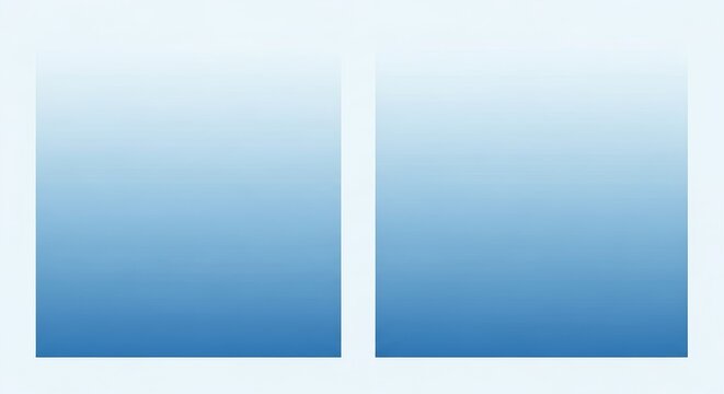 Two gradient blue rectangles displayed side by side on a clean surface, captured from a straightforward viewpoint