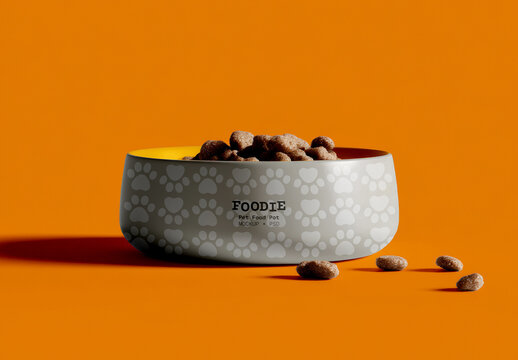 Pet Food Bowl Mockup