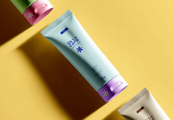 Skincare Cosmetic Tube Mockup