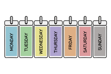 Flat Design Calendar Days