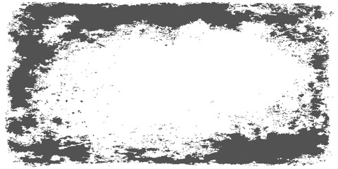 Obraz premium Vintage black ink splatter border featuring a grungy paint texture and floral vector patterns for an abstract grunge frame design