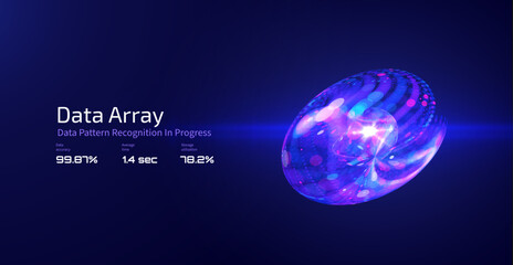 Futuristic digital glowing particles data lines with decentralized network concept representing distributed systems blockchain technology, innovation and next generation connectivity vector background © Saibarakova Ilona