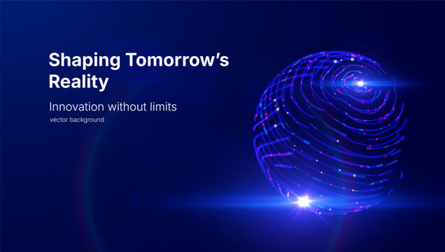 Futuristic digital glowing particles data lines with decentralized network concept representing distributed systems blockchain technology, innovation and next generation connectivity vector background