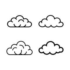 Vector cloud icon isolated on transparent background