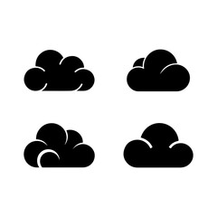Vector cloud icon isolated on transparent background