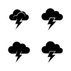 Weather icons set isolated on transparent background