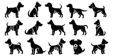 horse silhouettes vector