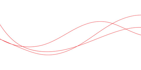 Abstract red wavy lines