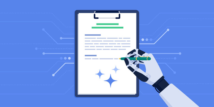 AI assistant generating a text document