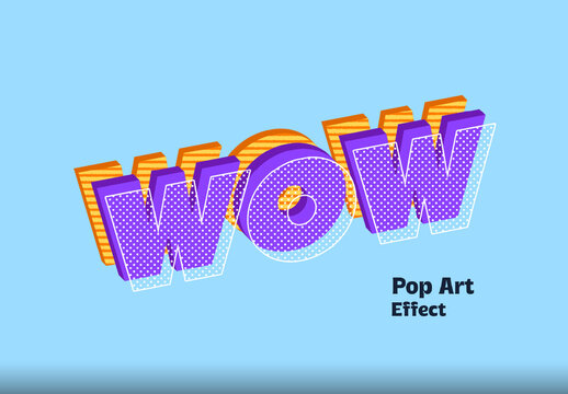 Bold Layered Comic Pop Art Text Effect
