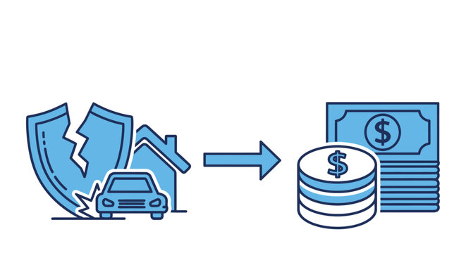 Insurance claim process damaged vehicle and home leading to monetary compensation