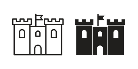 Castle icon in editable style. Vector icon graphics © Oliver