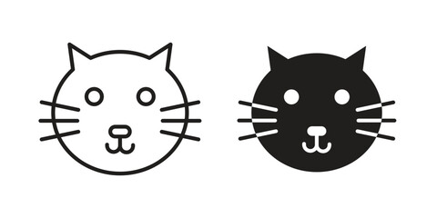 Obraz premium Cat icon in editable style. Vector icon graphics