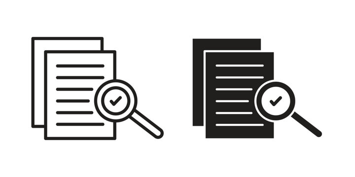 Compliance document icon in editable style. Vector icon graphics
