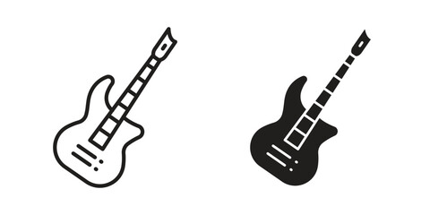 Fototapeta premium Electric Guitar icon in editable style. Vector icon graphics