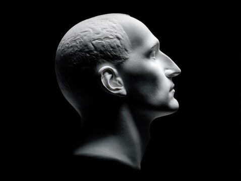 thinking head isolated on a transparent background ar 43
