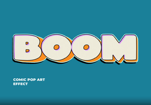 Layered Comic Pop Art Text Effect