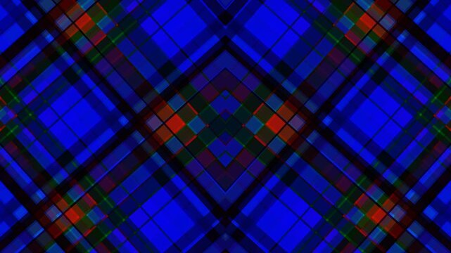 Vibrant Blue Tartan Pattern with Red and Green Accents