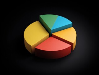 Obraz premium pie chart isolated on a transparent background ar 43