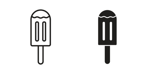 Popsicle icon in editable style. Vector icon graphics