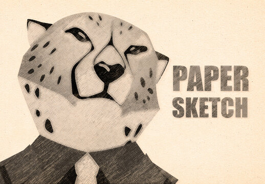 Pencil Sketch Effect Mockup