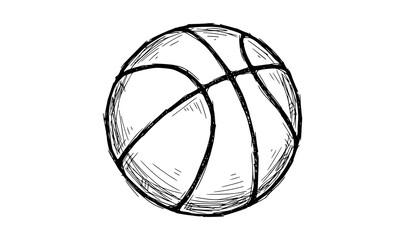Basketball Ball Hand Sketched Doodle Vector © MD