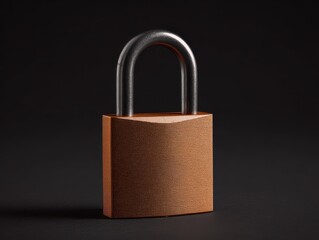 Fototapeta premium safety padlock isolated on a transparent background ar 43