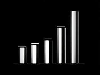 bar chart isolated on a transparent background ar 43