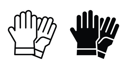 Fototapeta premium Iconic Representation of Gloves in Black and White for Versatile Use