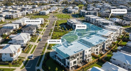 aerial view of the city