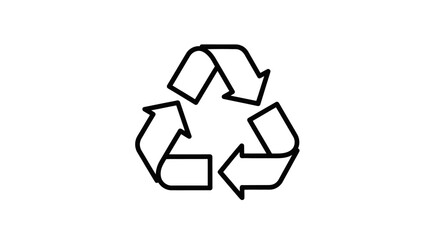 Recycling Symbol Icon Simple Design.