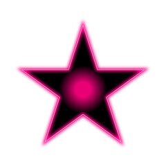 Glowing pink star illustration. PNG