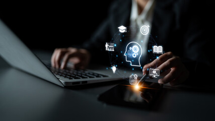 Concept of education and continuous learning. A network of e-learning resources for training,...