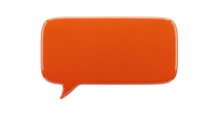 Orange speech bubble PNG isolated on transparent background, communication and social media graphic element